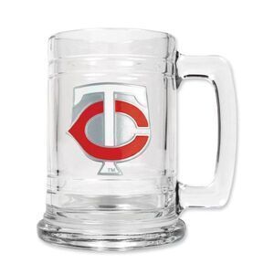 MLB Minnesota Twins 15oz Glass Tankard Mug
